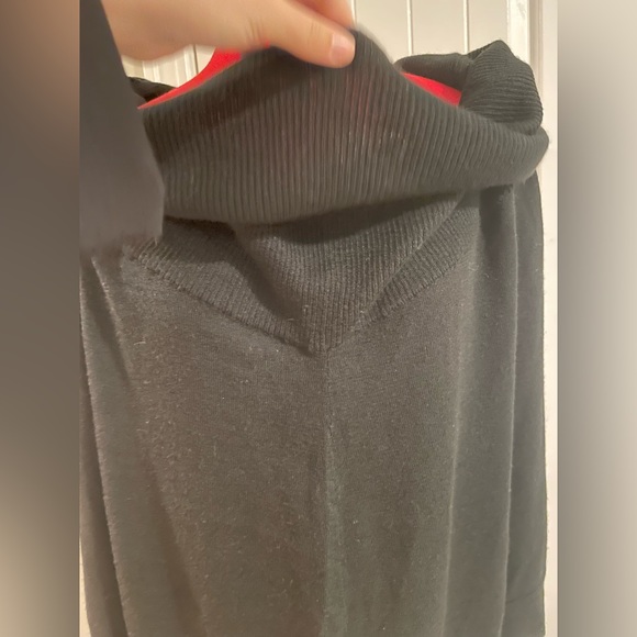 Nicholas K Black Wool Hooded Cowl Neck Long-sleeve Grunge / Punk Sweater - Picture 7 of 11